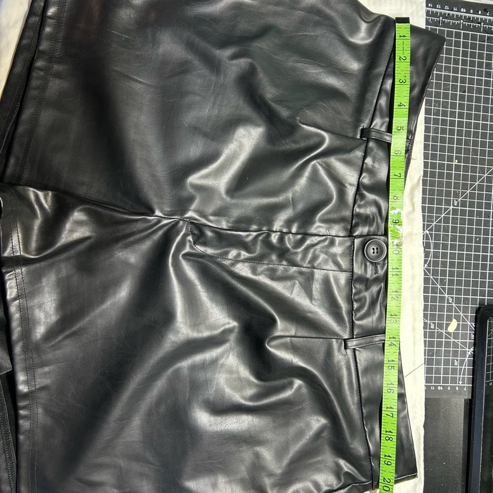 SHEIN Black Faux Leather Shorts